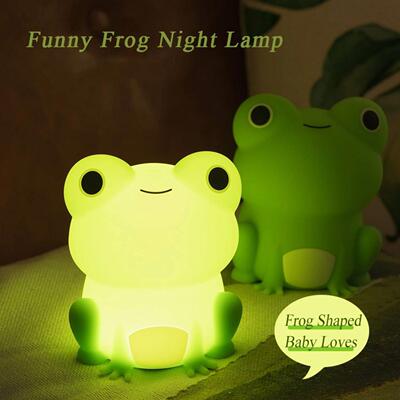 Night Lamp for Kids Frog Soft Silicone Sleeping Night Light
