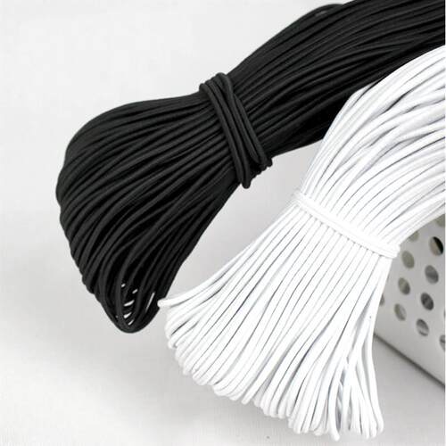 1/2/3/4/5/6MM White/black Strong Elastic Rope rubber band se