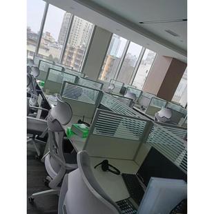 办公桌桌面屏风挡板防掉落玻璃围挡隔断工位电脑桌侧面分隔板定制
