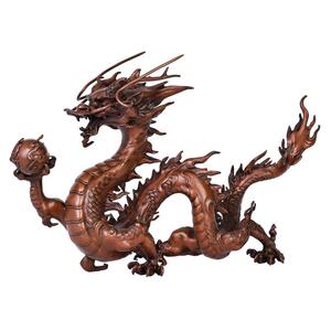 紫铜龙行天下中国龙家居工艺品摆件神龙办公室商务礼品摆设