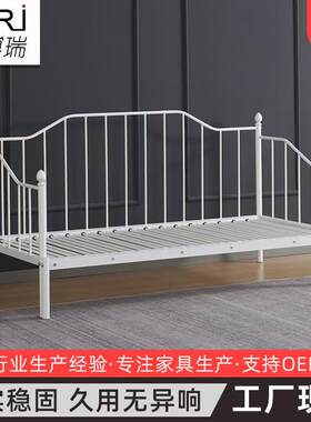 推拉沙发床欧式铁艺伸缩床两用单人小户型出租屋简易抽拉拼接床