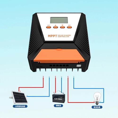 mppt太阳能控制器10A20A30A40A50A60A自动识别12V/24V光伏充电池