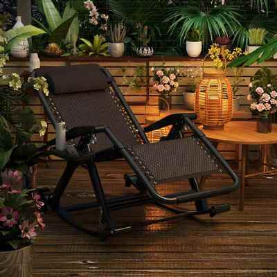 懒人沙发可坐可躺椅结实椅午小睡SXI折叠躺椅家用舒适摇休闲阳台