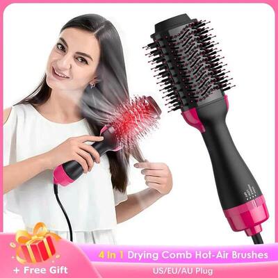 4 In 1 Hot Air Brush Styling Comb One-Step Heating Comb Hair