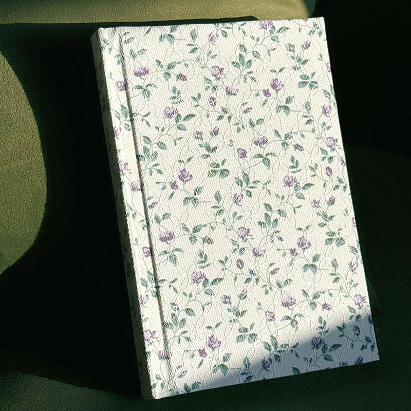 躲在耳里|槿藤|小清新立体蕾丝小碎花手账本礼物日记硬面本A5