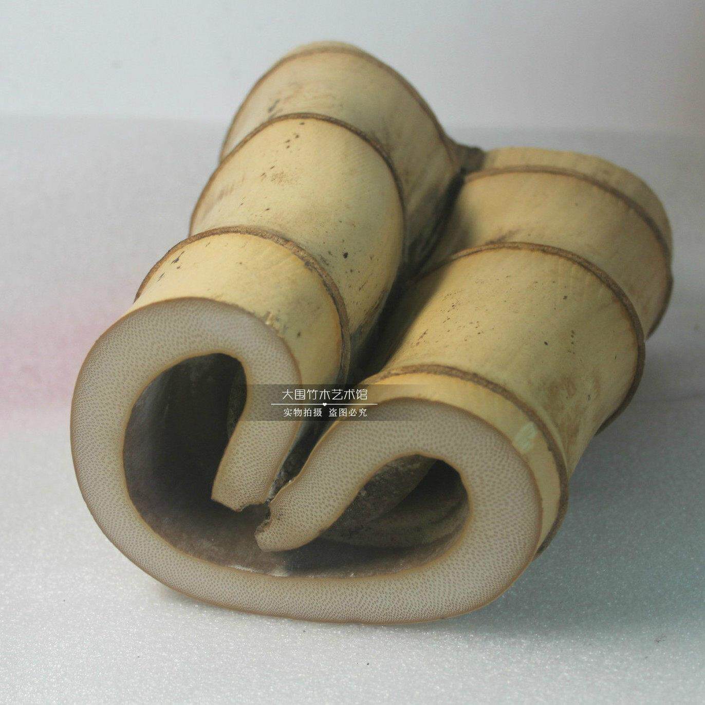 一物一拍 精品异形竹料 玉竹 异形竹笔筒 竹雕刻原材料 覆古摆件