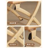 可折叠藤编椅子家用阳台藤椅老人靠背座椅户外露营便携马扎小凳子