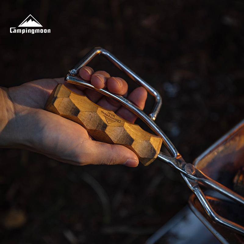 柯曼MMS-42S-夹42加厚不锈钢焚火钳木碳炭夹鸭嘴木火钳实心榉火夹