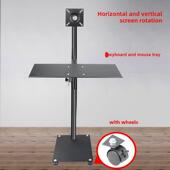 电脑显示器地板支架水平和垂直屏幕旋转垂直屏幕电视显示移动支架