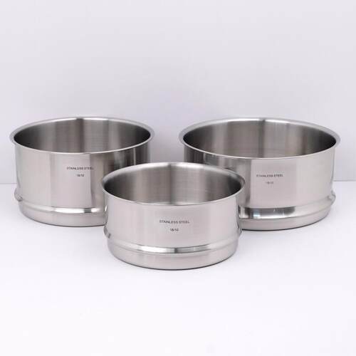 德国出口18/10不锈钢无耳蒸笼蒸笼蒸格蒸架家用16-18-20-32cm