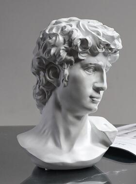 欧式艺术摆件家居饰品琴女仿石膏人物头像树脂雕塑美术展厅装饰