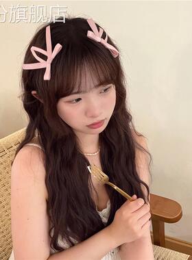 甜欲少女丝带蝴蝶结bb夹大号刘海夹新款新发夹侧边碎发夹发饰头饰