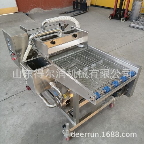 腌制鱼肉上浆机带鱼沙丁鱼浸浆机上浆裹粉生产线源头工厂自动
