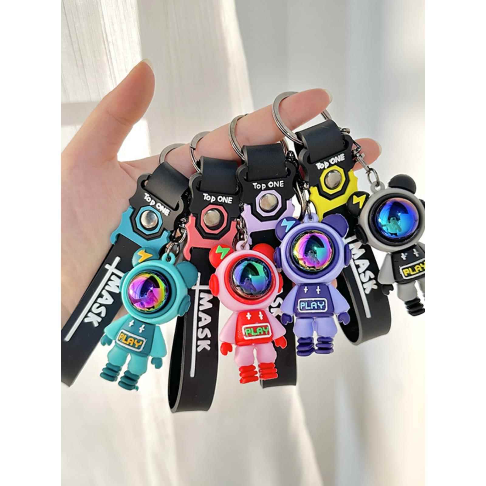 网红时尚酷流行闪电熊宇航员钥匙扣包吊坠公司活动购物中心开业小