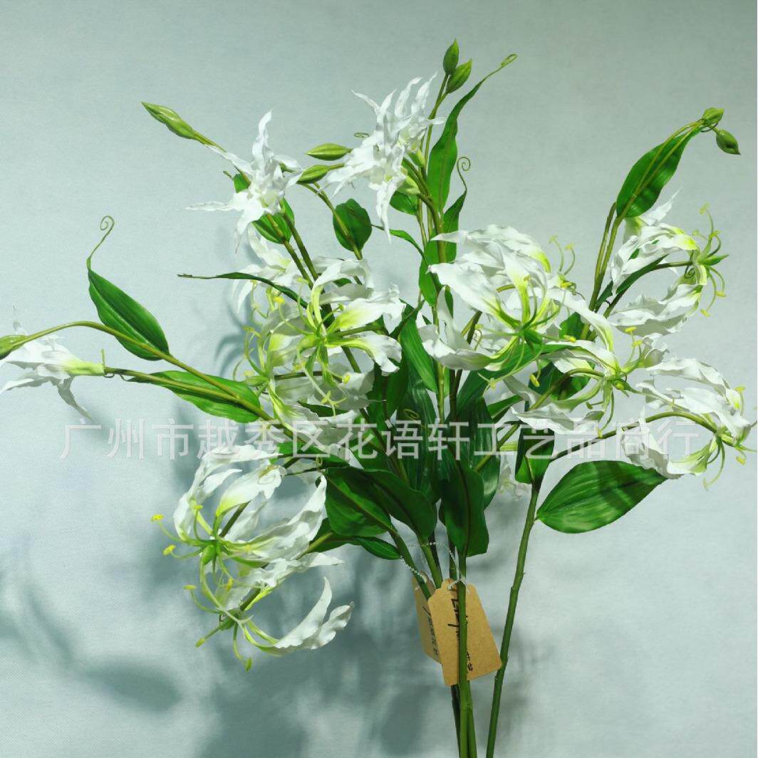 仿真花火焰百合 嘉兰酒店会所家具装饰摄影道具花艺