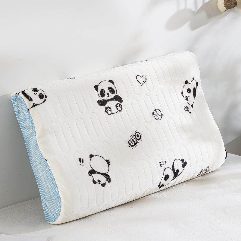 儿童乳胶枕头套卡通印花记忆枕枕套单个凉感丝乳胶枕芯套罩子