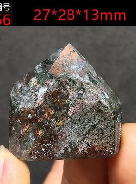 正品推荐墨灵绿色绿幽金水柱子聚宝盆千层字塔晶原石原矿家居饰品