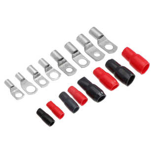 货源 240pcs盒装窥口端子铜镀锡接线裸端子 防水绝缘护套组合