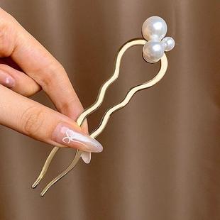 高马尾抓夹不塌固定神器梳子式 头饰 梳插高颅顶蓬松发夹女2029新款