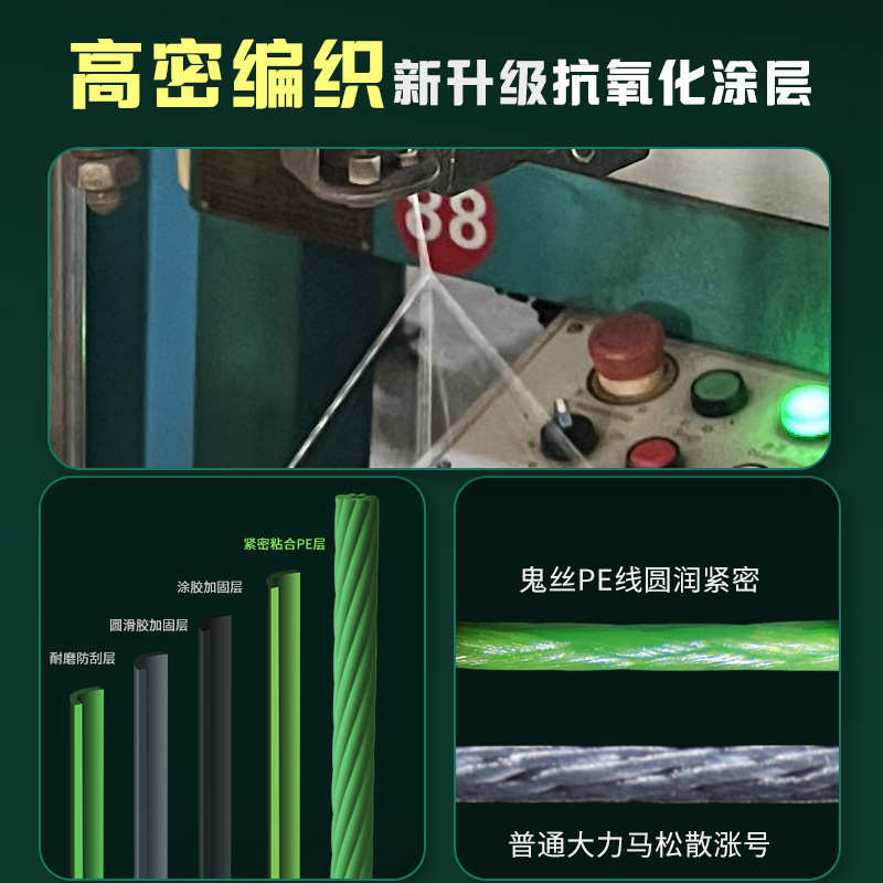 鬼丝pe线高端超顺滑鬼眼路亚远投线8编防咬微物专用强拉力大力马