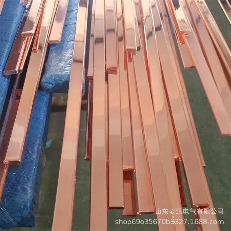 广东50X5镀铜扁钢40X4镀铜扁铁 镀铜接地棒20X2.5米 铜包钢绞线