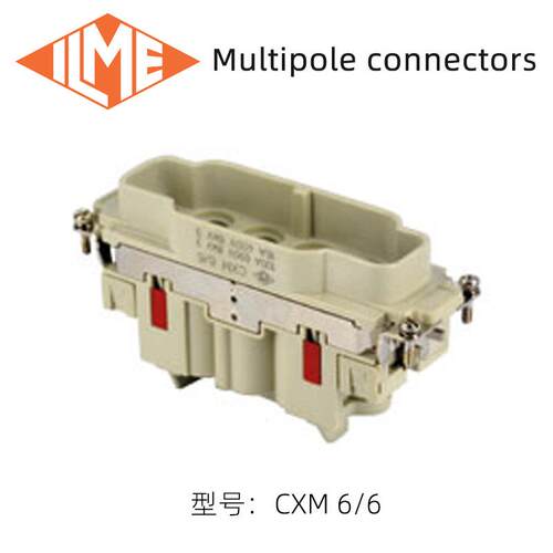 ILME/重载连接器大电流100A插体/适用建筑行业机械设备CXF6/6