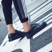 短靴小韩版 高档色码 圆头马 休闲英伦皮靴春秋潮男鞋 季 皮鞋 黑低帮鞋