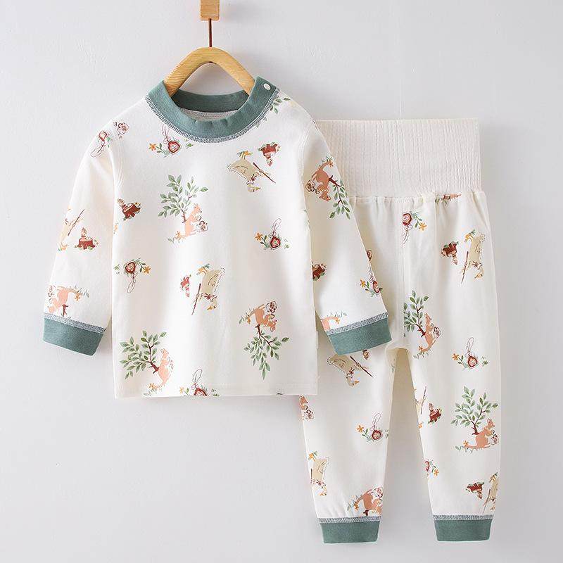 婴儿高腰护肚内衣套装棉秋衣秋裤男儿童睡衣女宝宝中高领两件套,童装/婴儿装/亲子装,内衣套装,淘宝优惠券,粉丝福利购,淘宝优惠卷