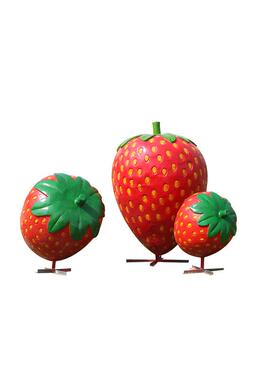 仿真草莓摆件户外玻璃钢水果雕塑园林景观农场采摘园装饰美陈小品