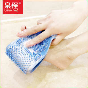 FDA级硅胶沐浴刷 新款 纯色长条沐浴洗澡刷厂家沐浴按摩洗澡巾批发