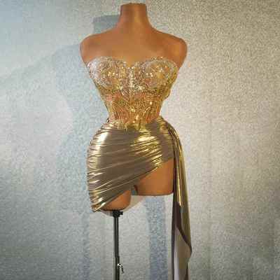 高档夏新款演出服夜店季酒模吧气质修节身连衣裙音乐特走秀宴会派