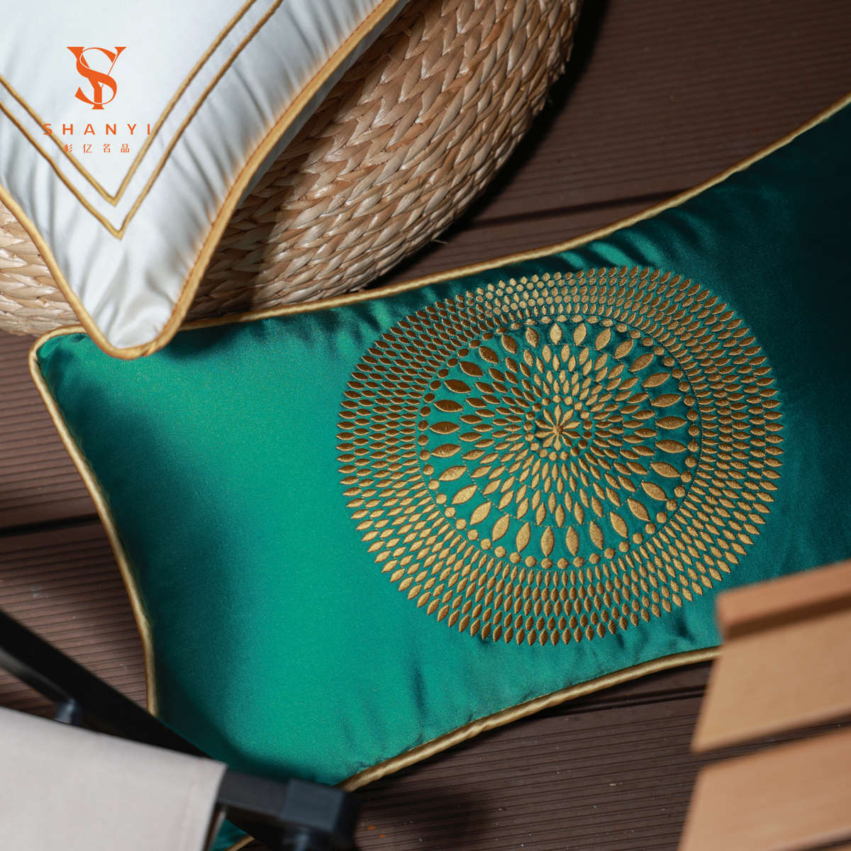 腰枕现代简约风客厅沙发长方形30x50靠枕床头靠垫抱枕套小号橙色