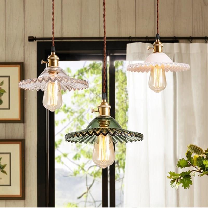 复古怀旧灯老上海民国单头餐厅吧台漫咖啡店个性彩色玻璃吊灯