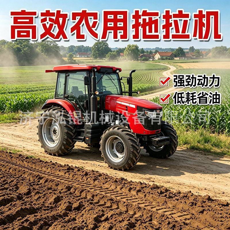 轮式四驱拖拉机农田犁地旋耕机大型农用拖拉机农业种植农机设备