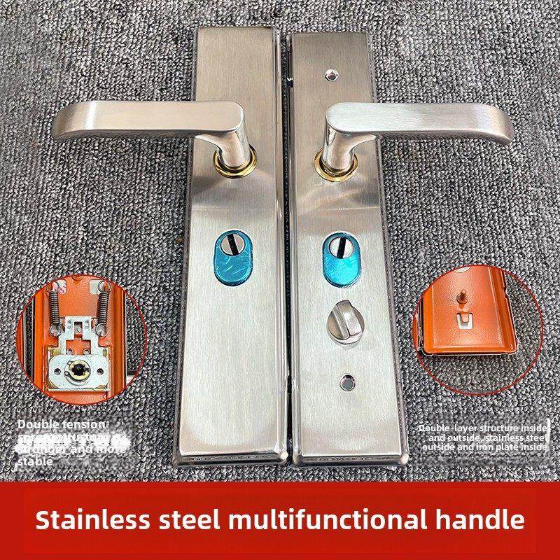 入口门把手木门防盗门万能6068多功能双弹簧设计不锈钢面板拉手,基础建材,机械门锁,淘宝优惠券,粉丝福利购,淘宝优惠卷