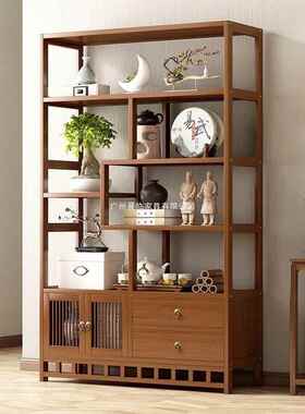 新LKI中架式博古酒柜子客厅茶摆放柜多宝阁紫砂展壶示柜