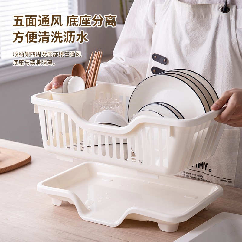 嘉百思碗筷沥水收纳盒碗柜碗架厨房放碗碟置物架装碗盘篮洗碗水槽