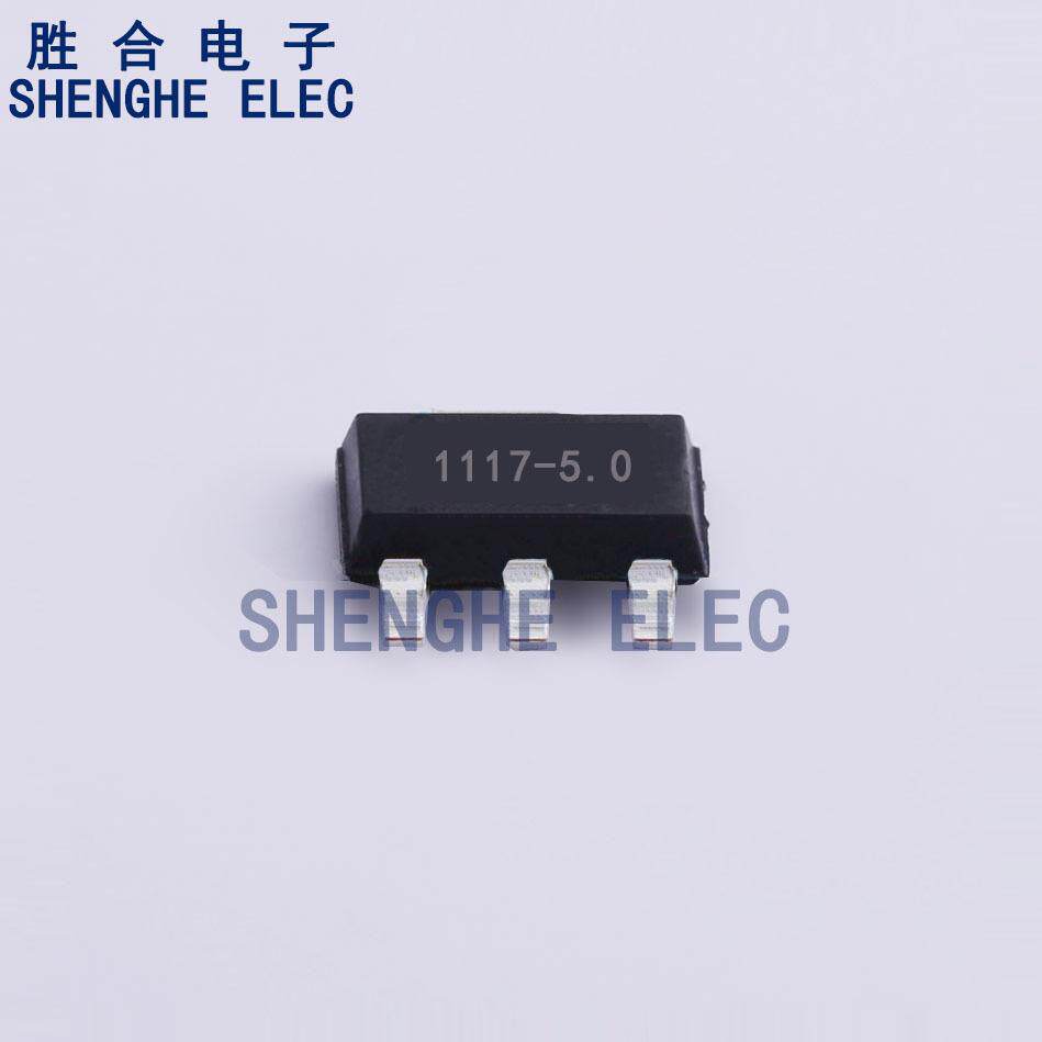 AMS1117-5.0 SOT223 Vin=12V Vout=5V 1A功率IC/ LDO线性稳压图片