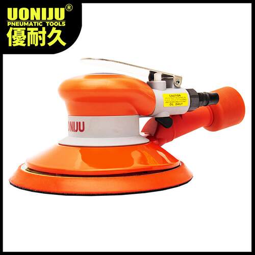 UNJ-6601D气动打磨机自吸尘气磨机抛光汽车打蜡汽动风磨6寸工业级