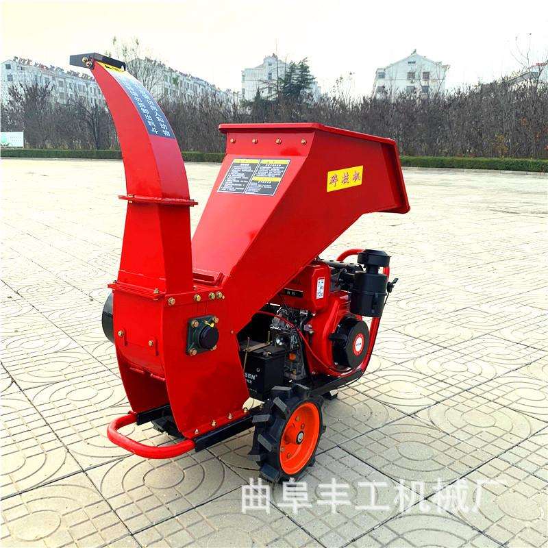 树枝粉碎机汽柴油电动碎枝机 葡萄枝条粉碎机干湿两用破碎机