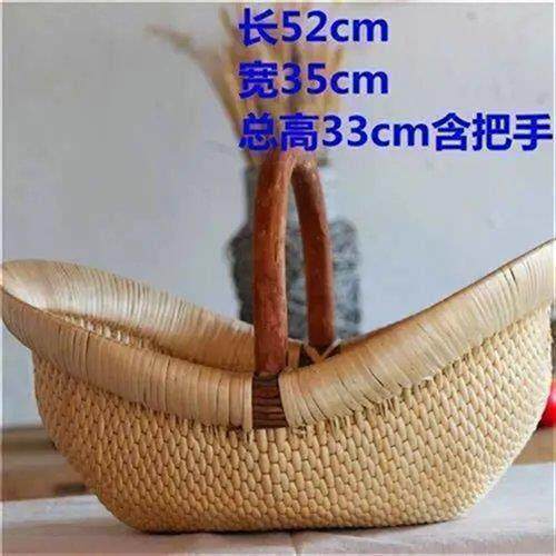 笸箩簸箕柳编簸箕手工编织柳编筐篮子收纳筐篮垸子筐农馒头框的