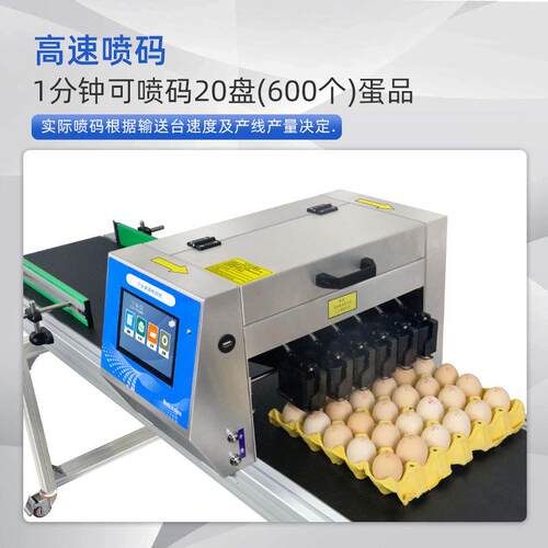 德敏D100-6六头鸡蛋喷码机 蛋厂禽蛋生产日期批号LOGO图案喷码机