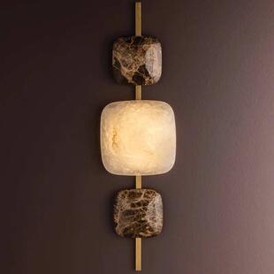 意式极简云石壁灯客厅背景墙灯现代简约卧室床头灯设计师款