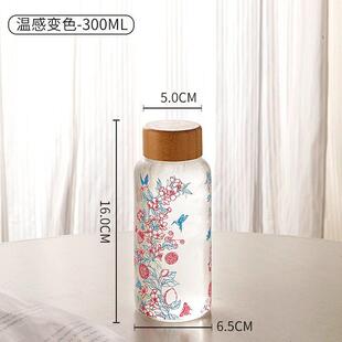 变色冷萃杯550大容量高硼硅温变玻璃冷泡杯玻璃杯玻璃瓶冷变杯