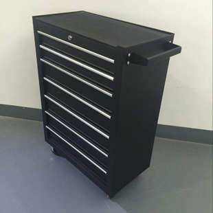 车间静音带滑轮五金工具柜重型工具车 多功能汽修带锁工具箱抽屉式