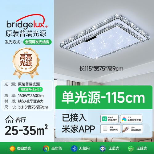 中山灯具客厅大厅主灯现代简约智能吸顶灯中山灯具全屋卧室吸顶灯