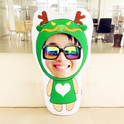 高档来图制定照片抱枕订做人形仔十二生肖个卡通靠枕性214礼物女