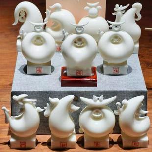 彭成雄瓷雕艺术品 陶瓷汉字雕塑摆件 客厅收藏摆件 福