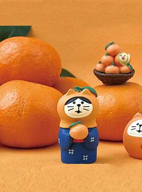 ZAKKA杂货日式猫橘子INS创意潮玩微缩礼品树脂DIY家居 工艺品摆件