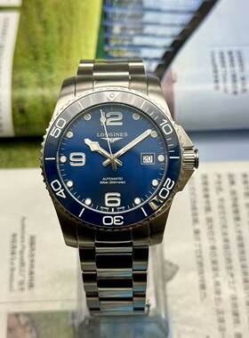 新款盒证[9.8新]浪琴康卡斯精钢自动机械表L3.781.4.96.6防水男表